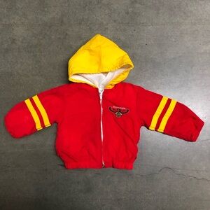 Vintage 90’s Atlanta Hawks NBA Zip Hoodie Windbreaker Toddler 18 Months